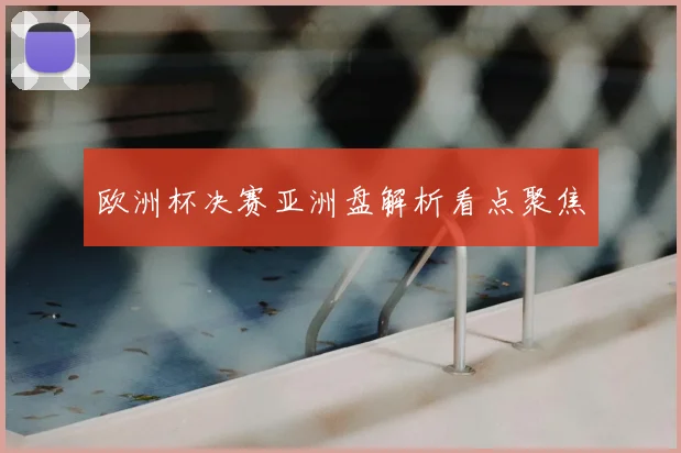 欧洲杯决赛亚洲盘解析看点聚焦